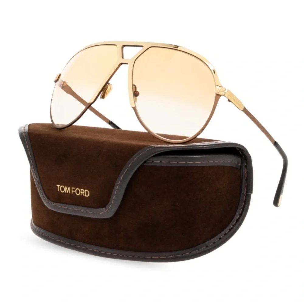 New Authentic TOM FORD Xavier FT1060/S 30F aviator sunglass gold